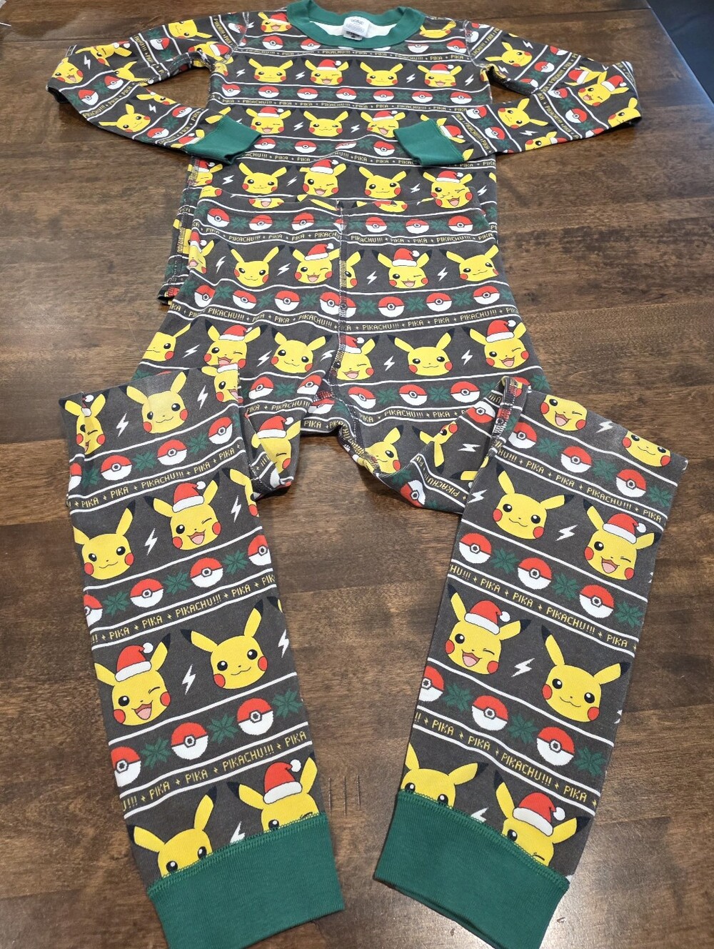 Hanna Andersson Pajamas Set Youth 10 Pokemon Pikachu Organic Christmas